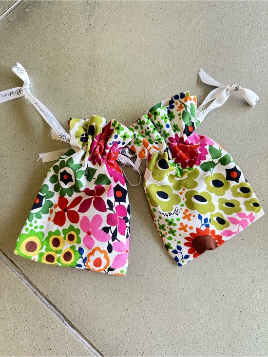 Brighton Handbags - Brighton Multicolor Floral Drawstring Pouch Pair .. travel / tote / storage bags
